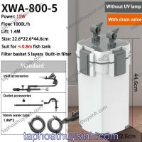 LỌC THÙNG SUNSUN XIAOLI XWA 800-5 với 5 khay vật liệu lọc